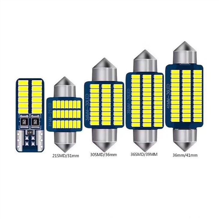 Double Tip 3014 21SMD Car Interior Light Reading Decoding Light 31/36/39 / 41mm